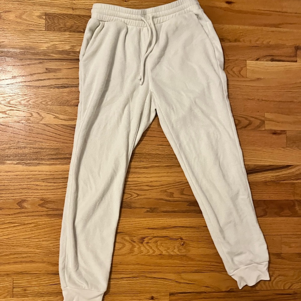 Warm white sweatpants